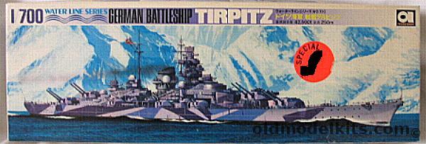 Aoshima 1/700 German Battleship Tirpitz, 103 plastic model kit